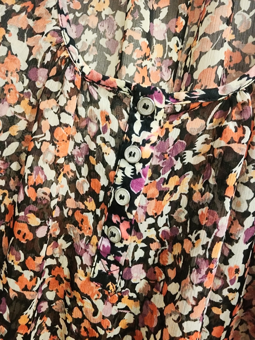 Guess Floral Sheer Sleeveless Camisole - XS - Picture 5 of 7